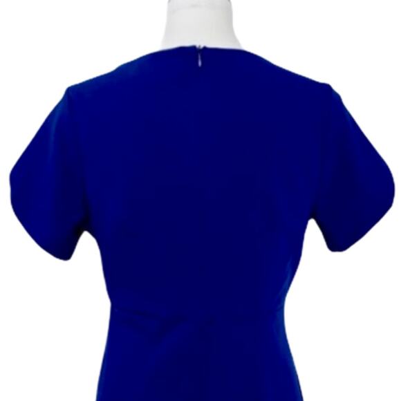 Betsey Johnson Dress V-Neck Blue Empire Waist A-Line Short Sleeve Women's Size 6 - Picture 8 of 12